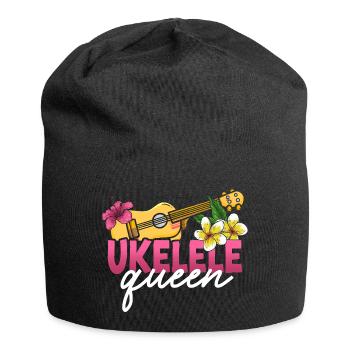Ukulélé hawaïen Ukulélé Queen Ukulélé - Bonnet en jersey - noir - Devant