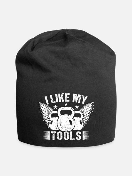 Accros à la salle de sport J’aime mes outils Calisthénique Fitness - Bonnet en jersey - noir