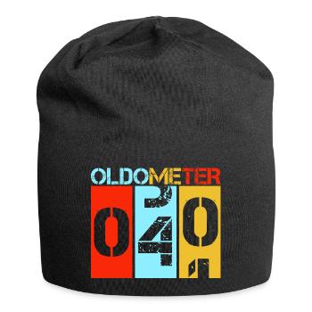 Oldometer 40 Forty Geburtstag Lustiges Alterndes Retro-Geschenk - Jersey-Beanie - Schwarz - Vorne