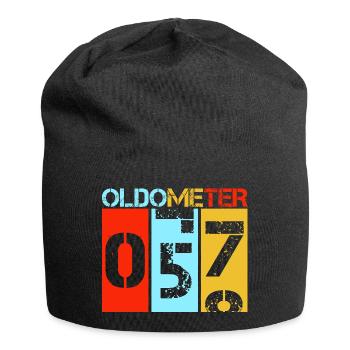 Oldometer 57 Funny 57th Birthday Retro - Jersey Beanie - black - Front