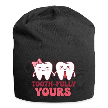 Dentiste assistant dentaire en couple - Bonnet en jersey - noir - Devant
