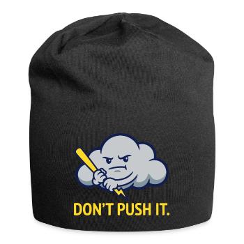 The Grumpy Storm Cloud Warning - Jersey Beanie - black - Front