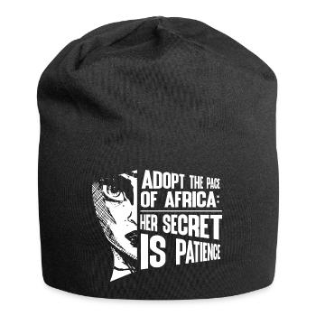 Safari Afrique : Savane faunique du Serengeti - Bonnet en jersey - noir - Devant