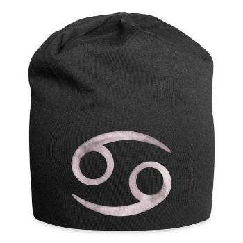 Krebs Sternzeichen - Jersey-Beanie - Schwarz - Vorne