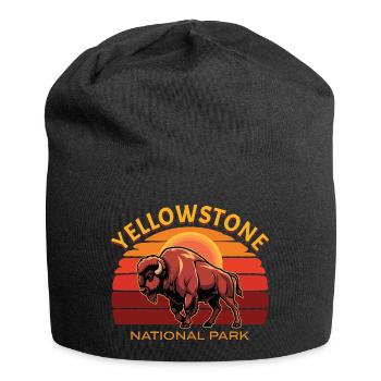 Yellowstone National Park Buffalo Bison - Jersey Beanie - black - Front