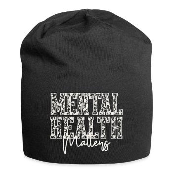 Chemise fleurie Mental Health Matters – Santé mentale - Bonnet en jersey - noir - Devant