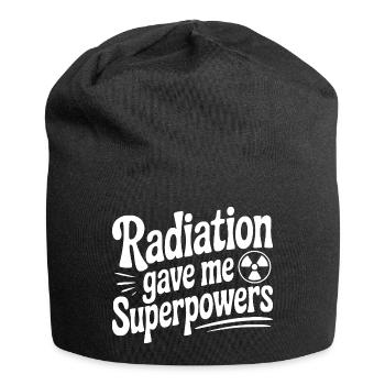 Strahlung hat mir Superkräfte gegeben - Jersey-Beanie - Schwarz - Vorne