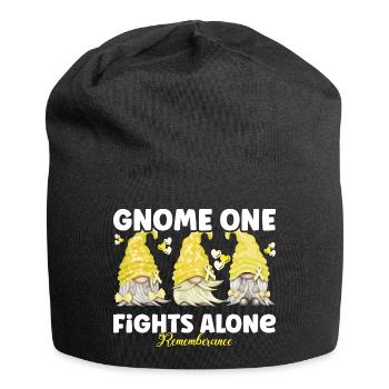 Gnome One Fights Alone Yellow Memory - Jersey Beanie - black - Front