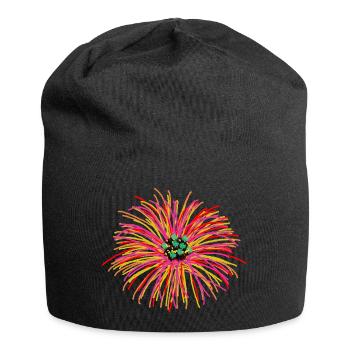 Blume Blumen Garten Flora Natur  - Jersey-Beanie - Schwarz - Vorne