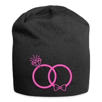 Alliances roses - Bonnet en jersey - noir - Devant