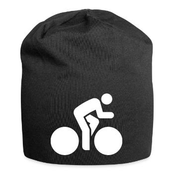 Radsportler, Fahrrad, Rennrad, Fahrradtour - Jersey-Beanie - Schwarz - Vorne