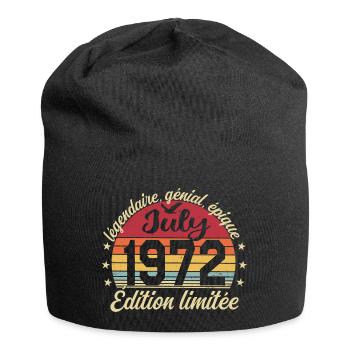 Anniversaire Juillet 1972 Vintage Cadeau - Bonnet en jersey - noir - Devant