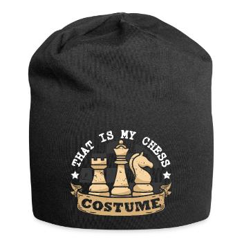 Schach Schachspieler Schachbrett - Jersey-Beanie - Schwarz - Vorne