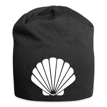 Cadeau de voyage Vacances Plage Scallop Shell - Bonnet en jersey - noir - Devant