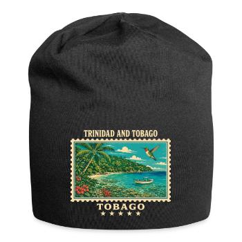 Marque de voyage vintage de Trinité-et-Tobago - Bonnet en jersey - noir - Devant