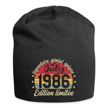 Anniversaire Juillet 1986 Vintage Cadeau - Bonnet en jersey - noir - Devant