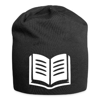 Buch Bücher lesen Geschenk - Jersey-Beanie - Schwarz - Vorne