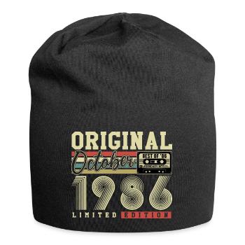 Original October 1986 – 40th Birthday Retro - Jersey Beanie - black - Front