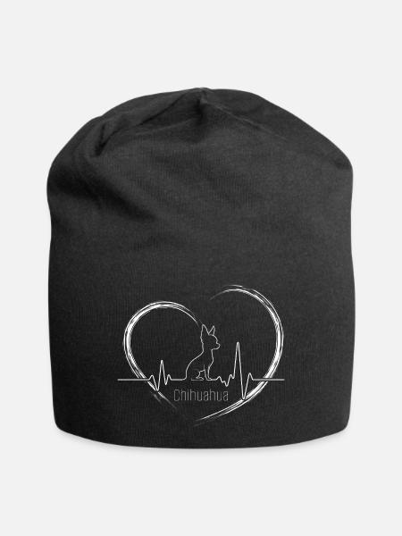 Chihuahua – Kleiner Hund mit großem Herzen - Jersey-Beanie - Schwarz