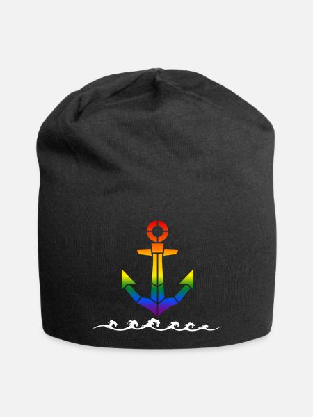 LGBTQ Anker Nordsee - Jersey-Beanie - Schwarz
