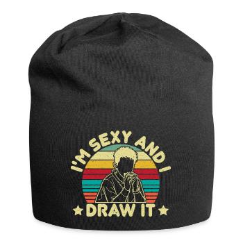 Funny Harmonica Player I´m Sexy & I Draw It - Jersey-Beanie - Schwarz - Vorne