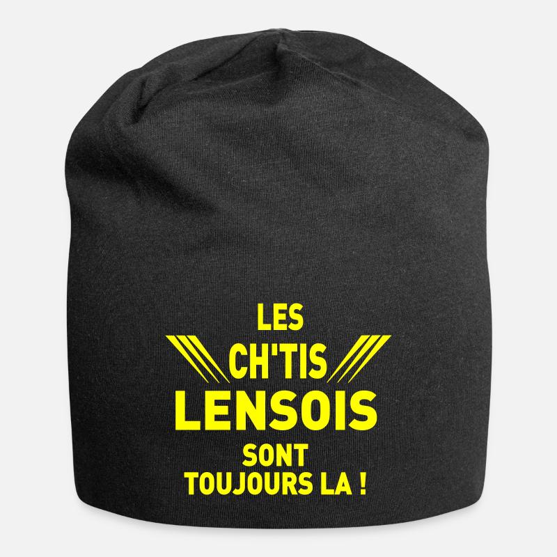 ch'tis_lensois - Bonnet en jersey - noir