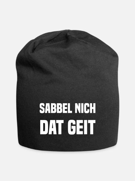 Sabbel nich dat geit - Jersey-Beanie - Schwarz