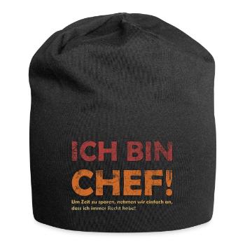 Ich bin der Chef - Jersey-Beanie - Schwarz - Vorne