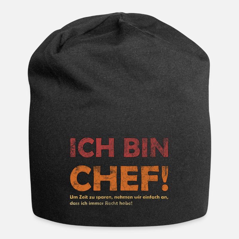 Ich bin der Chef - Jersey-Beanie - Schwarz