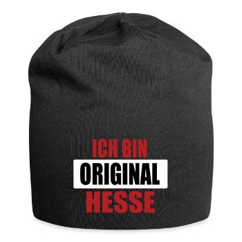 Ich bin original Hesse Hessen hessisch Geschenk - Jersey-Beanie - Schwarz - Vorne