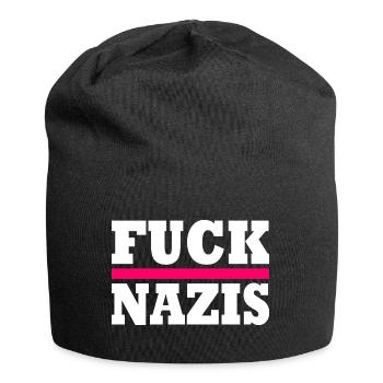 Fuck nazis - Jersey-Beanie - Schwarz - Vorne