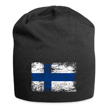 Finnland Flagge Used Look Banner Land Suomi - Jersey-Beanie - Schwarz - Vorne