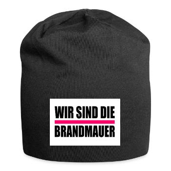 wir sind die brandmauer - Jersey-Beanie - Schwarz - Vorne