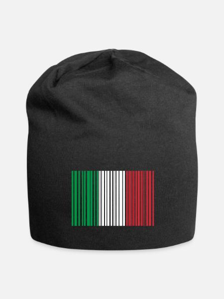 Italien Scan Nationalfahne Italy Barcode - Jersey-Beanie - Schwarz
