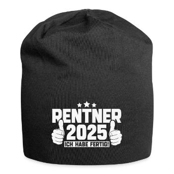 Rentner 2025 Ich habe fertig - Jersey-Beanie - Schwarz - Vorne