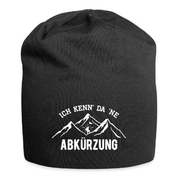 Ich kenne da ne Abkürzung - Wandern lustig - Jersey-Beanie - Schwarz - Vorne