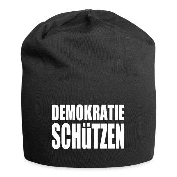 demokratie schützen - Jersey-Beanie - Schwarz - Vorne