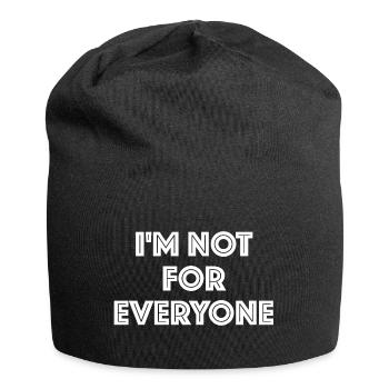 Ich bin nicht jedermanns Sache | lustige Sprüche - Jersey-Beanie - Schwarz - Vorne