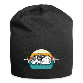 Herzschlag Trecker - Jersey-Beanie - Schwarz - Vorne