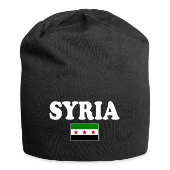 Syria Flag - Jersey Beanie - black - Front