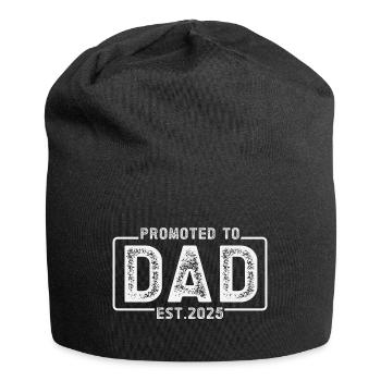 Promotion to Dad 2025 - Jersey Beanie - black - Front