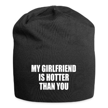 my boyfriend is out of town - Jersey Beanie - black - Front