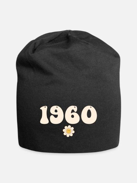 1960 - Geschenk geboren 1960 - Jersey-Beanie - Schwarz