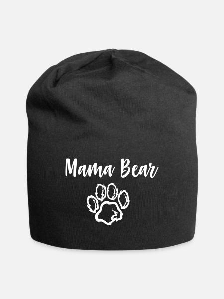 Mama Bear. Mama Bär. Bärenmama. - Jersey-Beanie - Schwarz