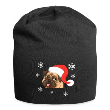 Bulldog Christmas T-shirt - Jersey Beanie - black - Front