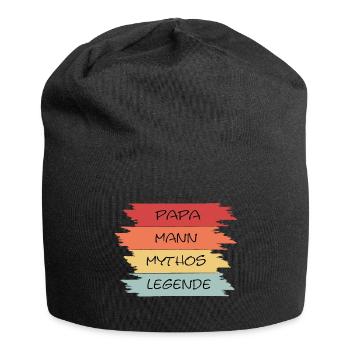 Papa Mann Mythos Legende - Jersey-Beanie - Schwarz - Vorne