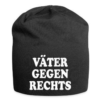 Väter gegen rechts - Jersey-Beanie - Schwarz - Vorne
