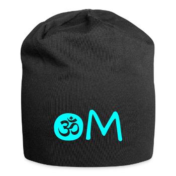 Om Chakra blau - Jersey-Beanie - Schwarz - Vorne