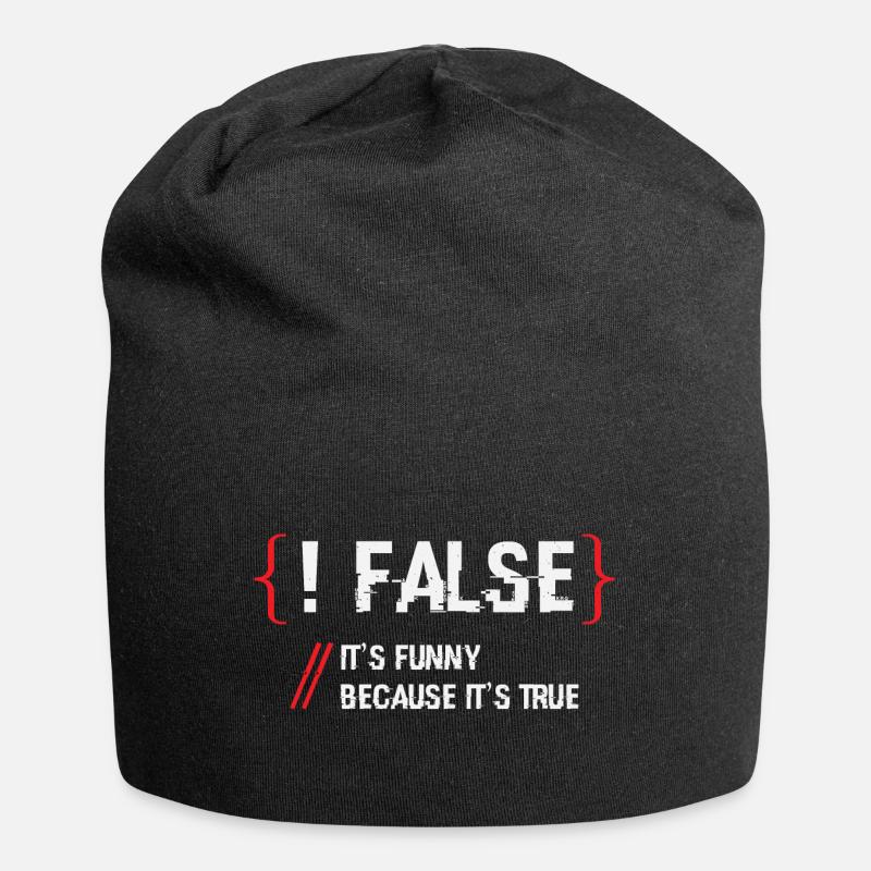False Programmer - Jersey Beanie - black