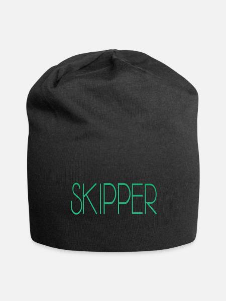 Skipper - Jersey-Beanie - Schwarz